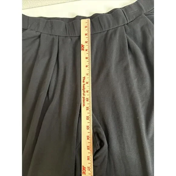 Eileen Fisher 1X Jersy Knit Slouchy Jogger Pants Size Black Pleats Soft Lounge - Picture 7 of 9